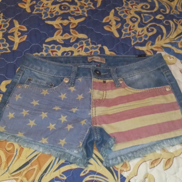 YMI Pants - YMI Denim Flag Shorts